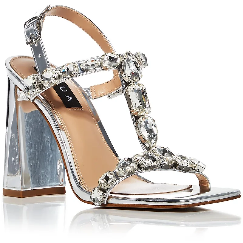 Aqua Womens Tina Glass T-Strap Sandals