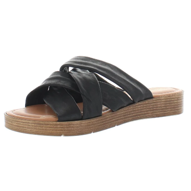 Bella Vita Womens Tor Italy Leather Slip On Slide Sandals