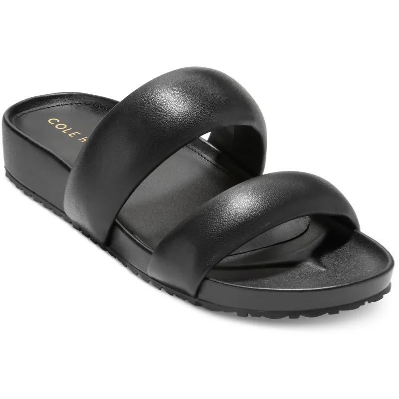 Cole Haan Womens Mojave DBL Leather Slip On Slide Sandals