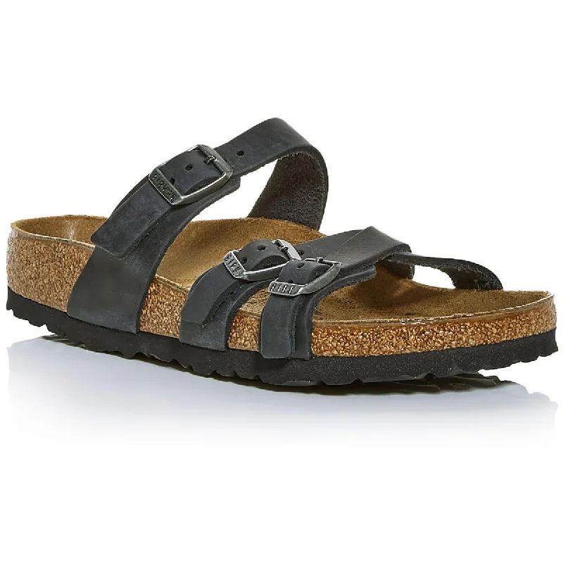 Franca Womens Footbed Buckle Slide Sandals