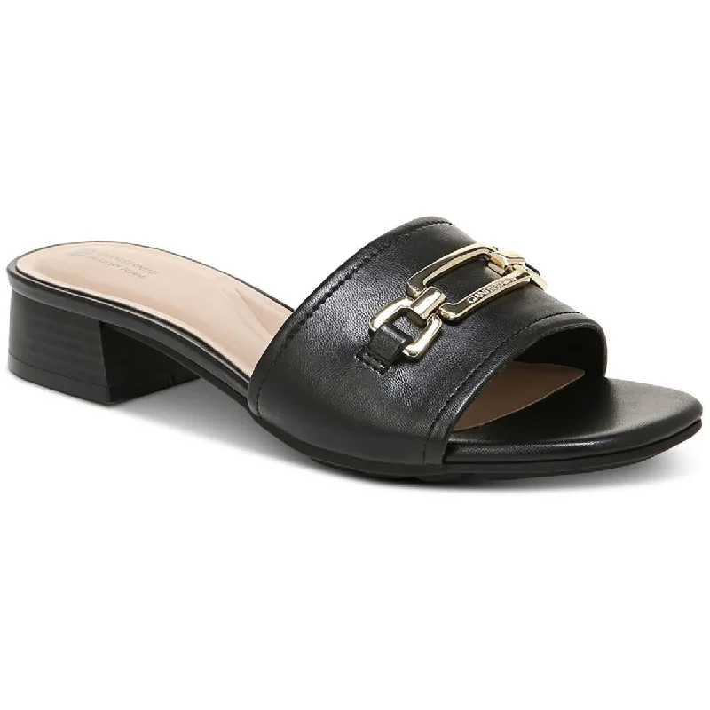 Giani Bernini Womens HYLTTON Faux Leather Slide Sandals