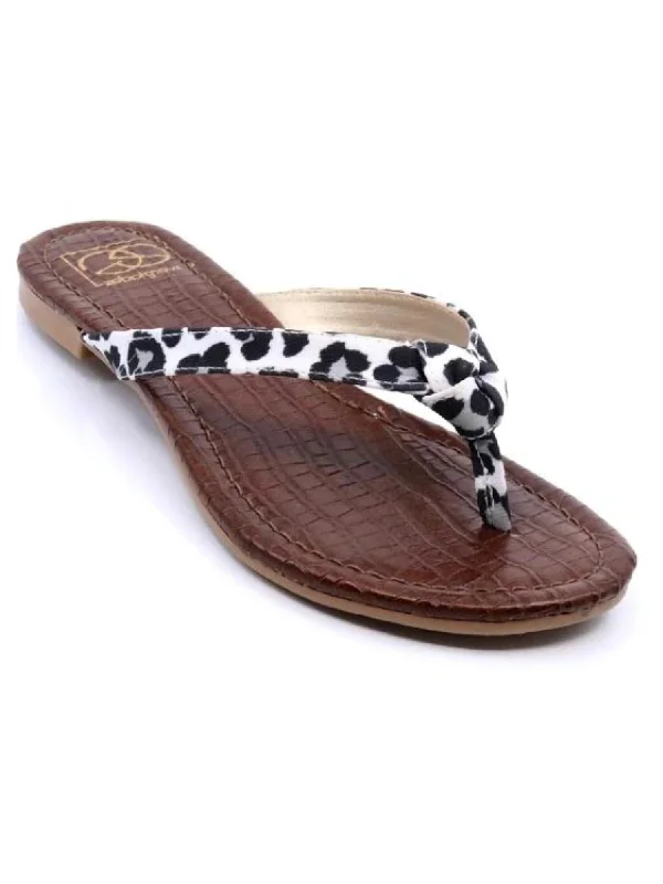 Gigi 5 Leopard Sandals In White