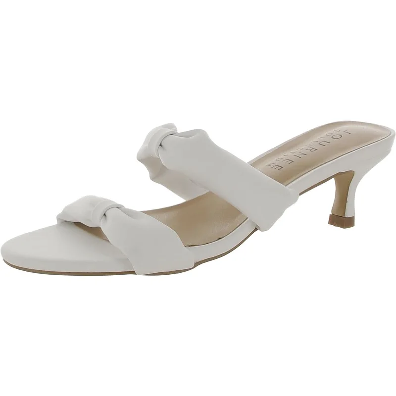 Journee Collection Womens Faux Leather Slide Sandals