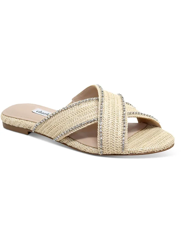 Kenya Womens Embellished Slip On Slide Sandals