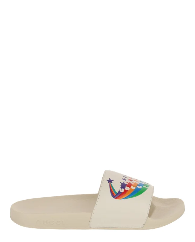 Rainbow Pursuit Slide Sandals