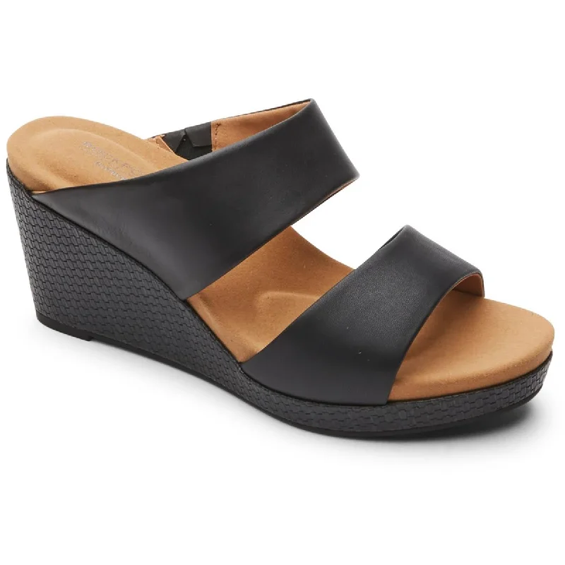 Rockport Womens Briah II Slide Wedge Open Toe Wedge Sandals