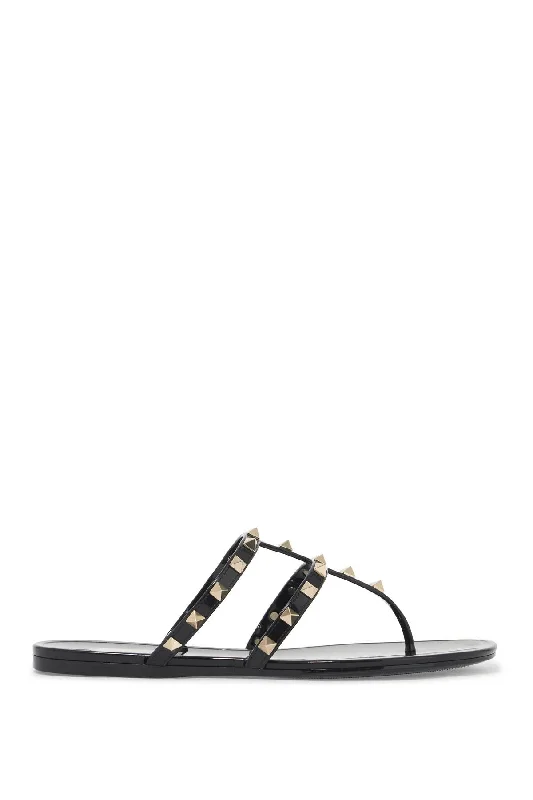 VALENTINO GARAVANI rockstud pvc thong sandals