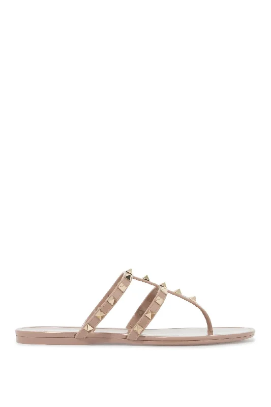 VALENTINO GARAVANI rockstud pvc thong sandals