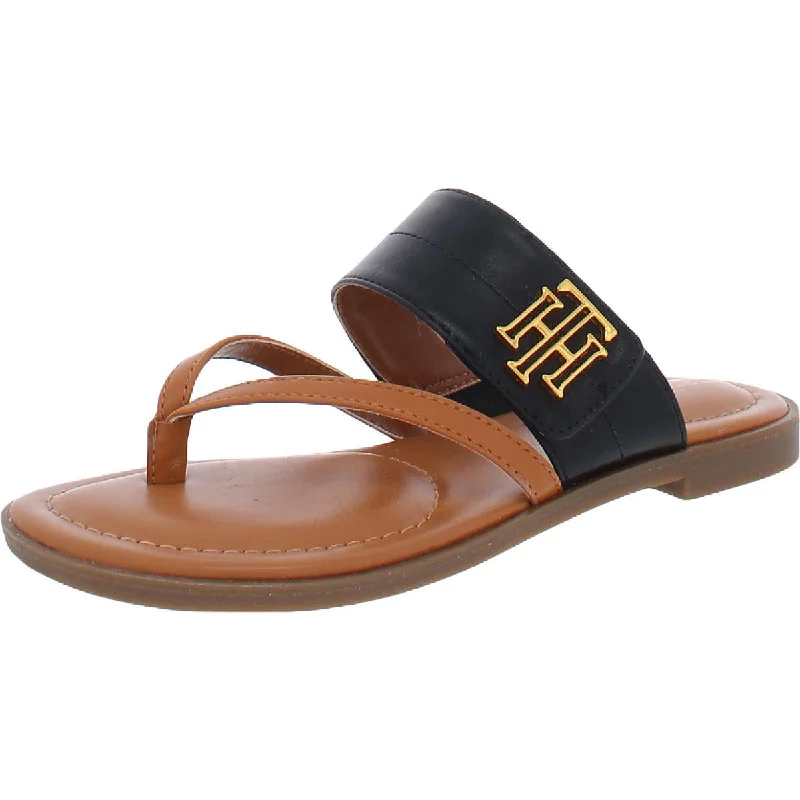 Tommy Hilfiger Womens Meriem Logo Thong Flat Sandals