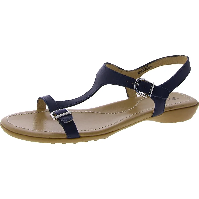 VANELi Womens Taletha Leather Casual T-Strap Sandals