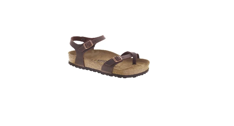 Women's Taormina Oiled Leather Sandals In Habana