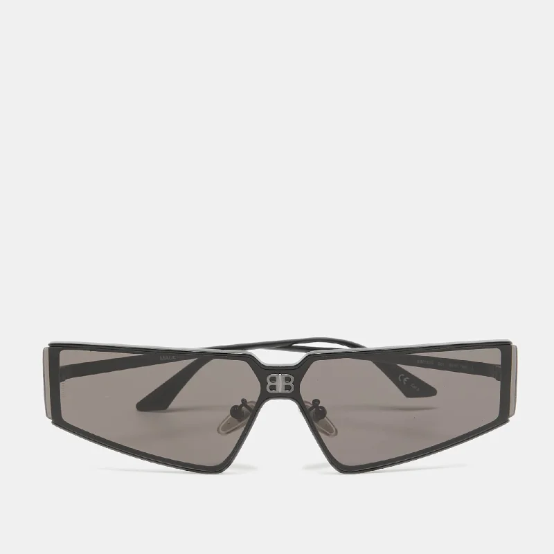 Balenciaga Black/grey Bb0192S Geometric Sunglasses