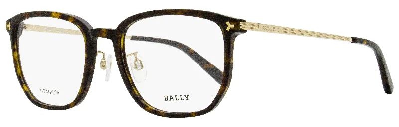 Bally Men's Rectangular Titanium Eyeglasses BY5069H 052 Dark Havana 54mm