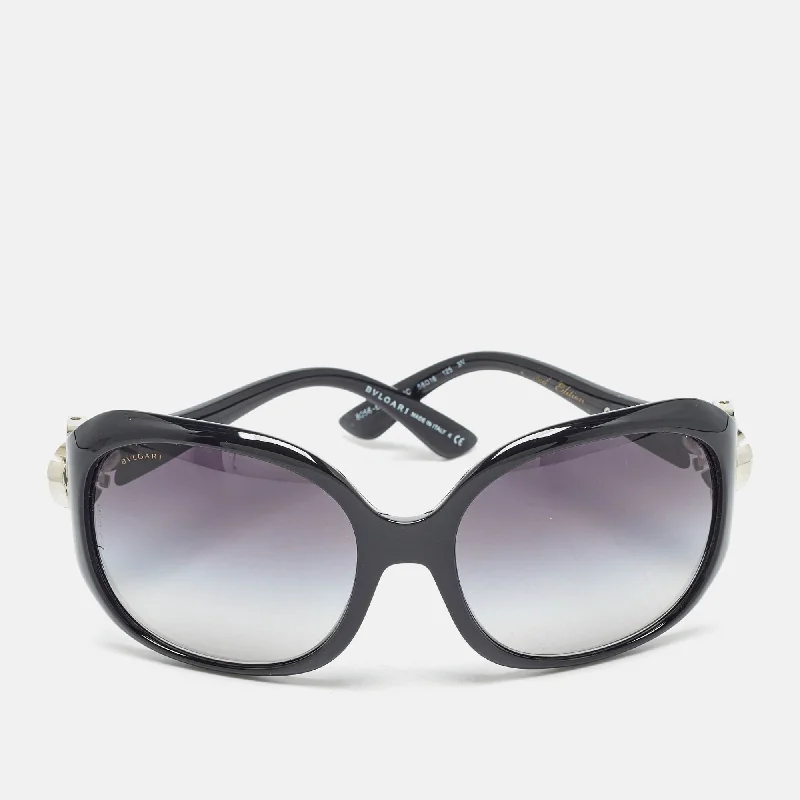 Bvlgari Black Gradient Limited Edition Crystals Embellished Oversized Sunglasses