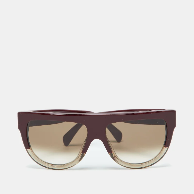 Celine Burgundy/brown Gradient Cl 41026/s Shadow Sunglasses