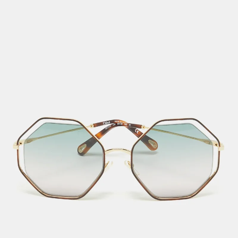 Chloé Green Gradient Ce132S Poppy Geometric Sunglasses