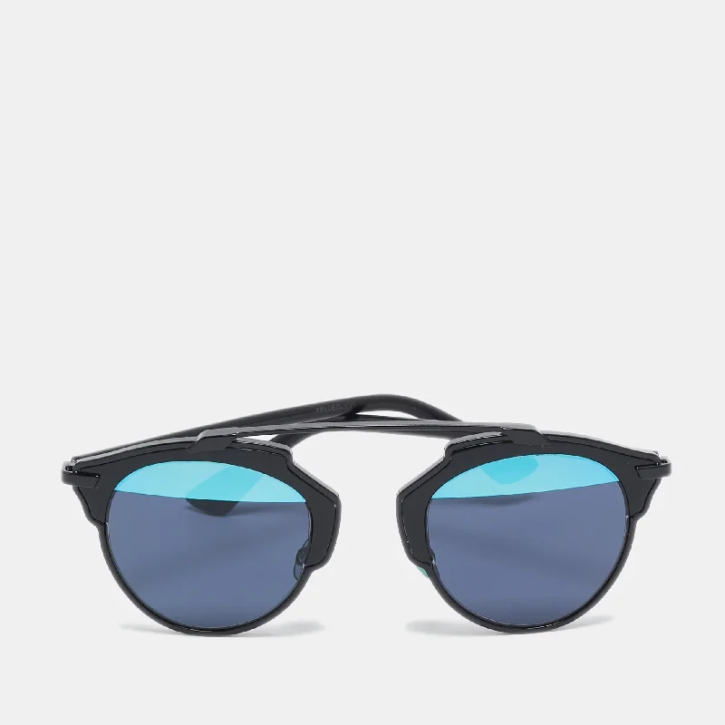 Dior Black/blue Mirror So Real Aviators Sunglasses