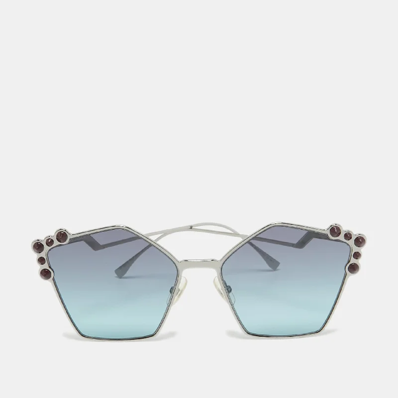 Fendi Blue Gradient Ff 0261/s Spike Cat Eye Sunglasses