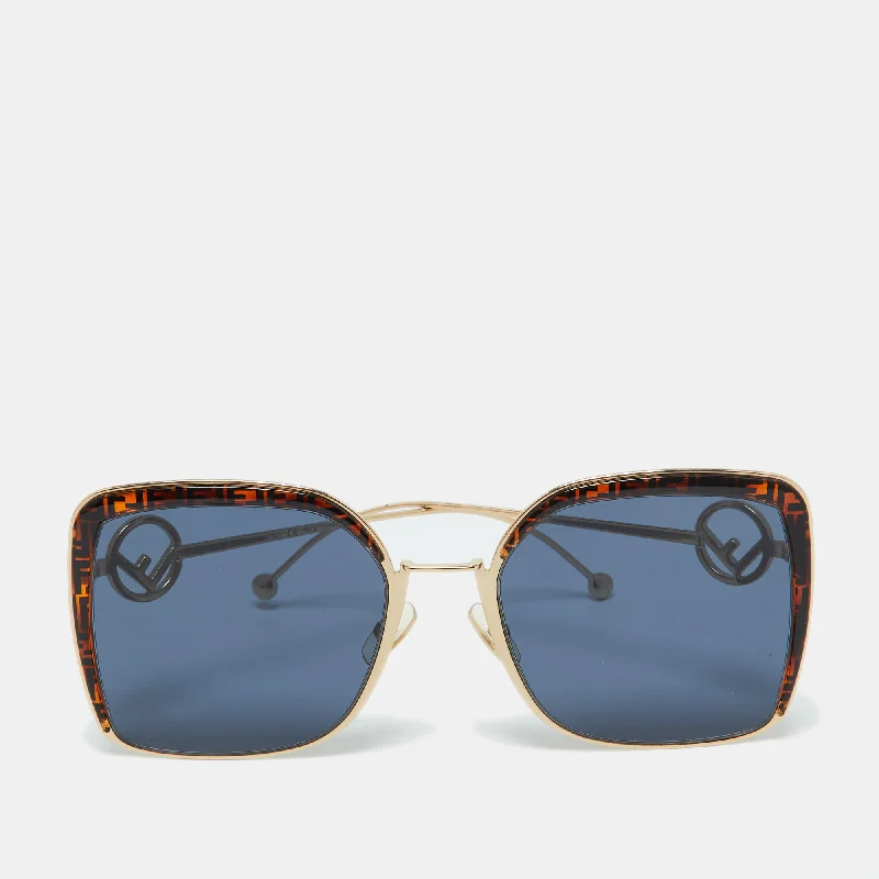 Fendi Gold Tone/blue Ff 0294/s F Is Fendi Ff Cat Eye Sunglasses