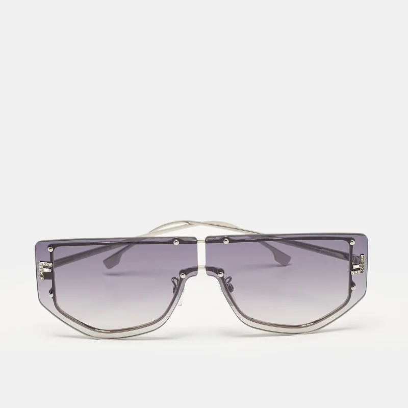 Fendi Grey Gradient Ff40096U Fendi First Crystals Shield Sunglasses