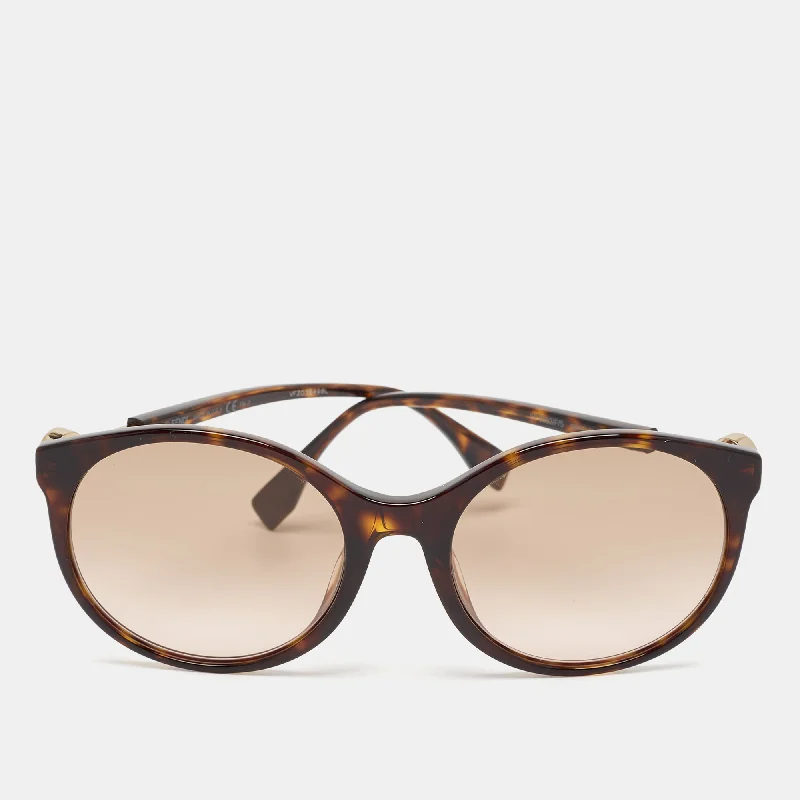 Fendi Havana Gradient Ff0362/f Round Sunglasses