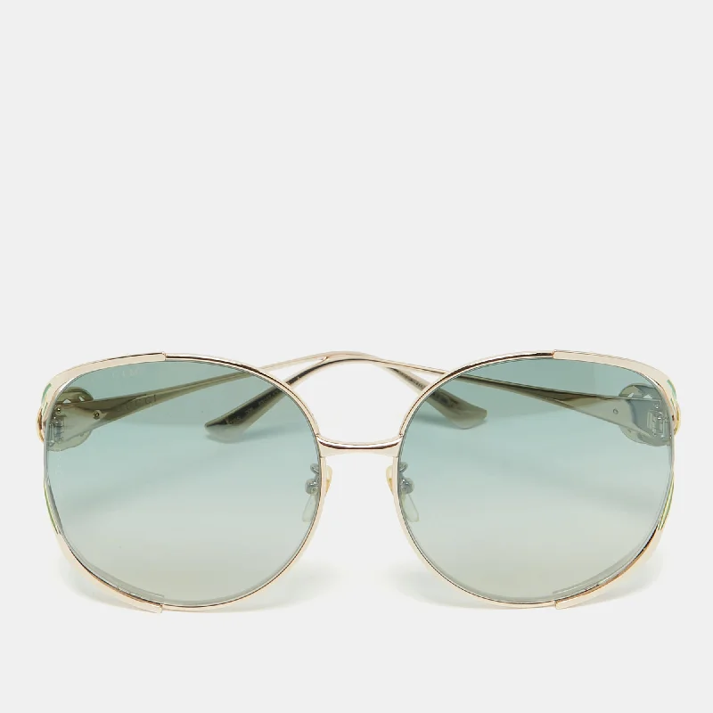 Gucci Green Gradient Gg0225S Oversized Sunglasses