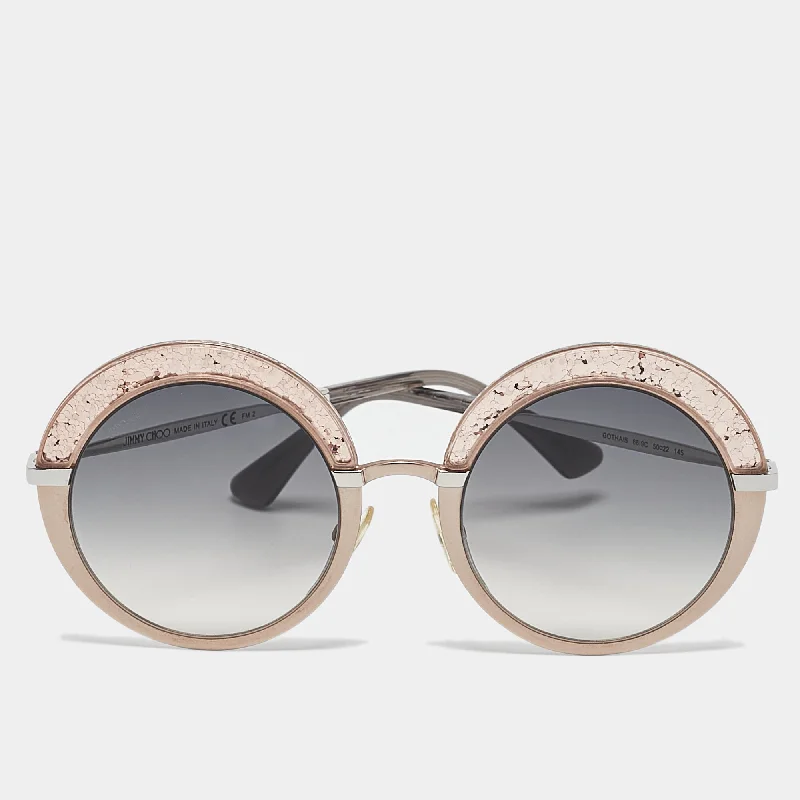 Jimmy Choo Grey/peach Gradient Gotha/s Round Sunglasses