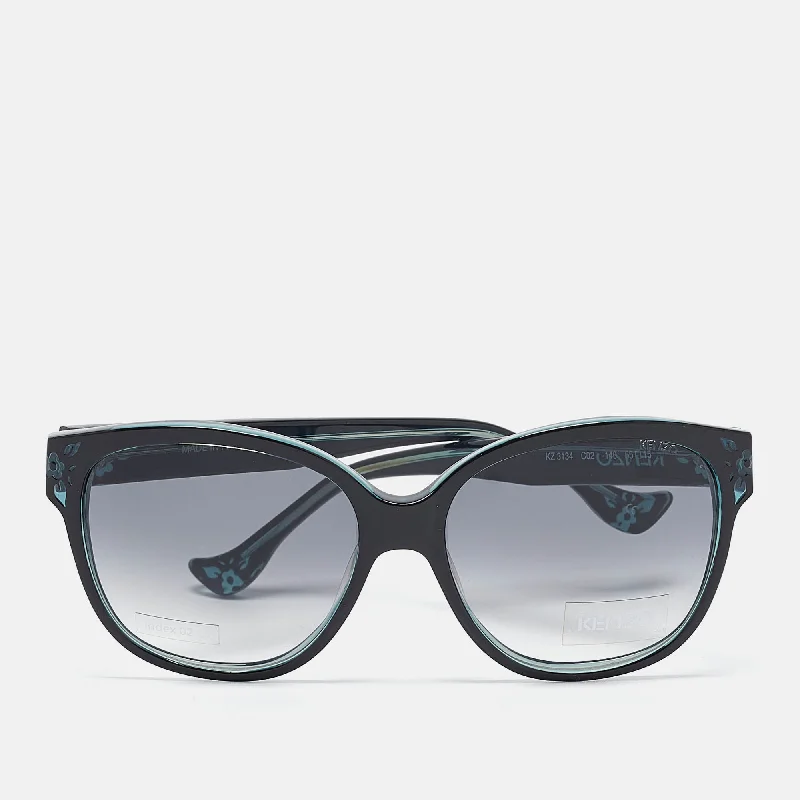 Kenzo Black/blue Gradient Kz3134 Square Sunglasses