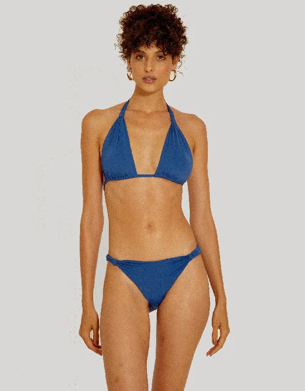 Adjustable Halter Bikini Top Cobalt Blue, Removable Padding