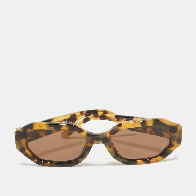 Linda Farrow X The Attico Tortoise Brown Irene Rectangle Sunglasses