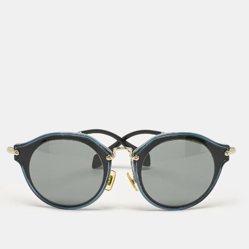 Miu Miu Bicolor/grey Smu51S Round Sunglasses