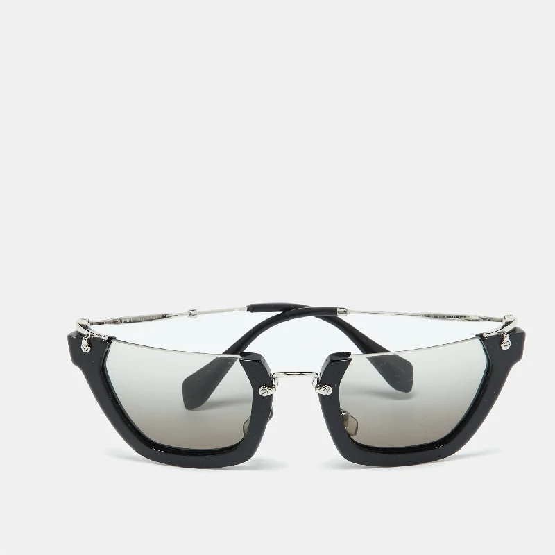 Miu Miu Black/grey Gradient Smu12Q Wink Semi-Rimless Sunglasses