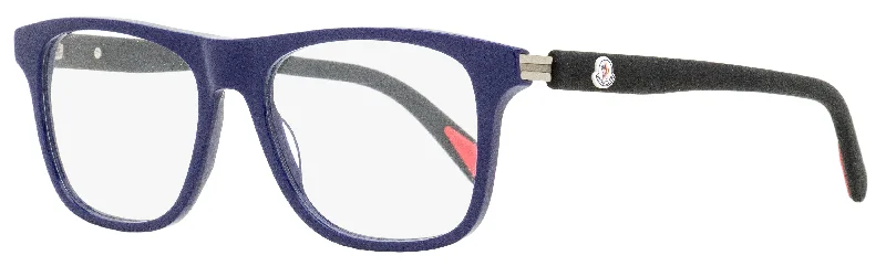 Moncler Men's Rectangular Eyeglasses ML5161 090 Blue/Black 54mm