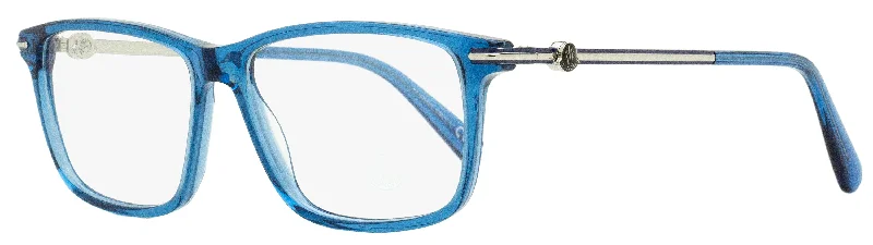 Moncler Men's Rectangular Eyeglasses ML5205 090 Transparent Blue 54mm