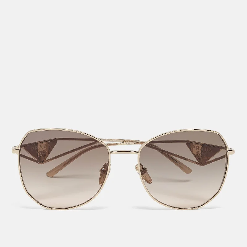 Prada Gold Gradient Spr57Y Logo Square Sunglasses