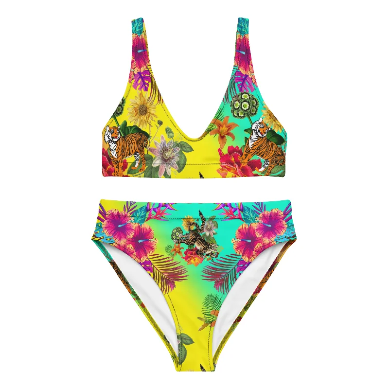 Recycled high-waisted bikini