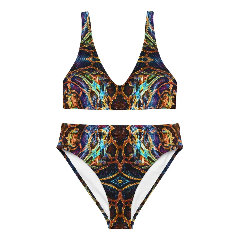 Recycled high-waisted bikini set