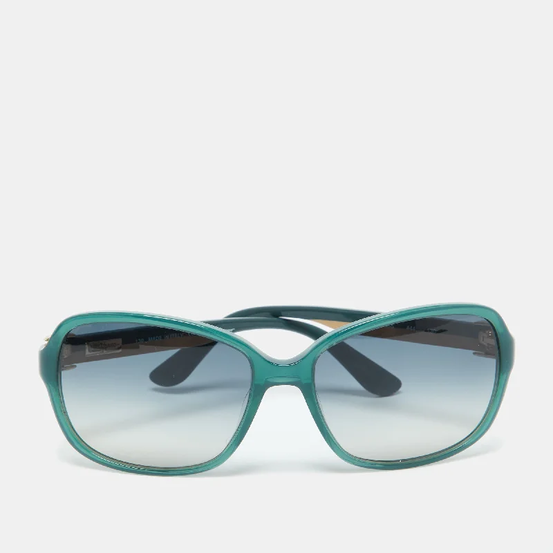 Salvatore Ferragamo Green/green Gradient Sf606S Rectangle Sunglasses