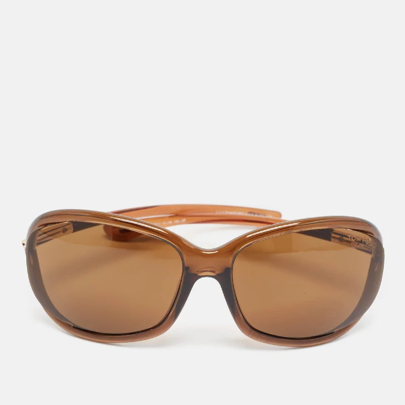 Tom Ford Brown Gradient Jennifer Tf8 Oversized Sunglasses