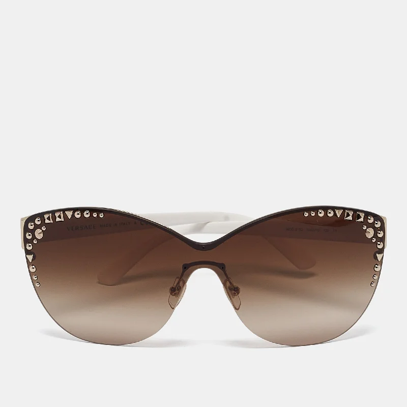 Versace Brown/white Gradient Mod.2152 Studded Cat Eye Sunglasses