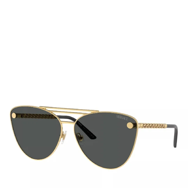 Women's 0Ve2267 Sunglasses In Gold/dark Grey