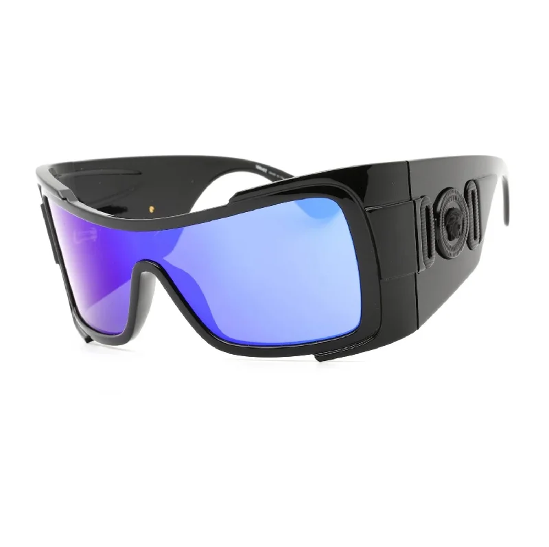 Women's 0Ve4451 Sunglasses In Black/blue Green Mirror