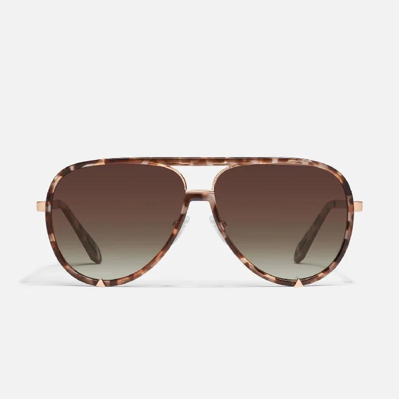 Women's High Profile Sunglasses In Brown Tort/brown Polarized