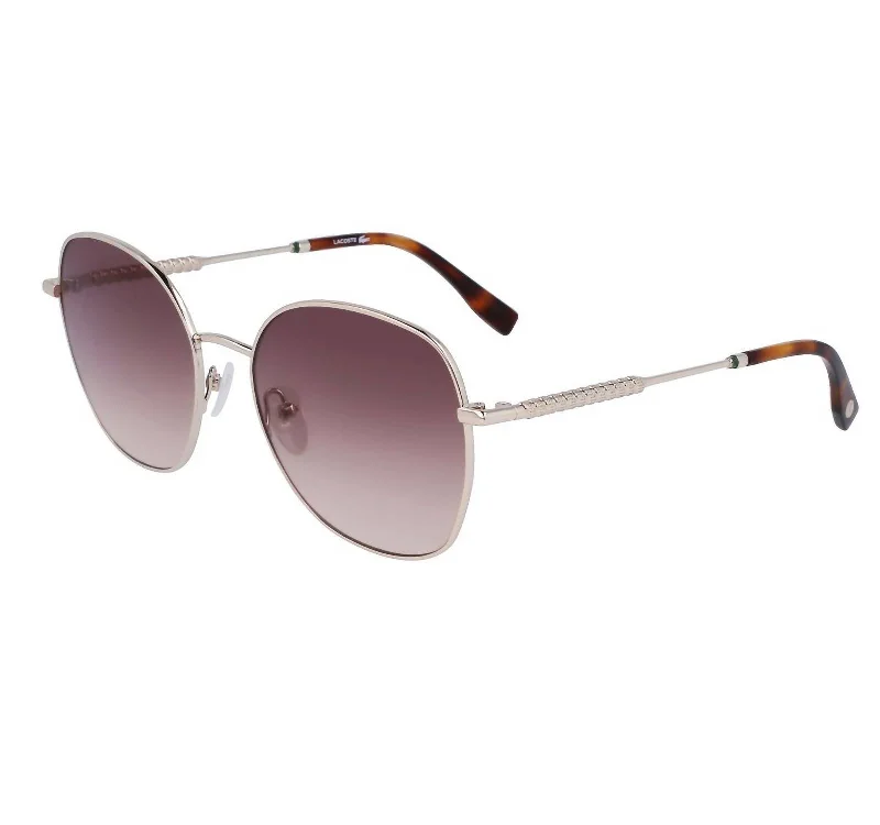 Women's L257S Sunglasses In Light Gold / Mauve Gradient