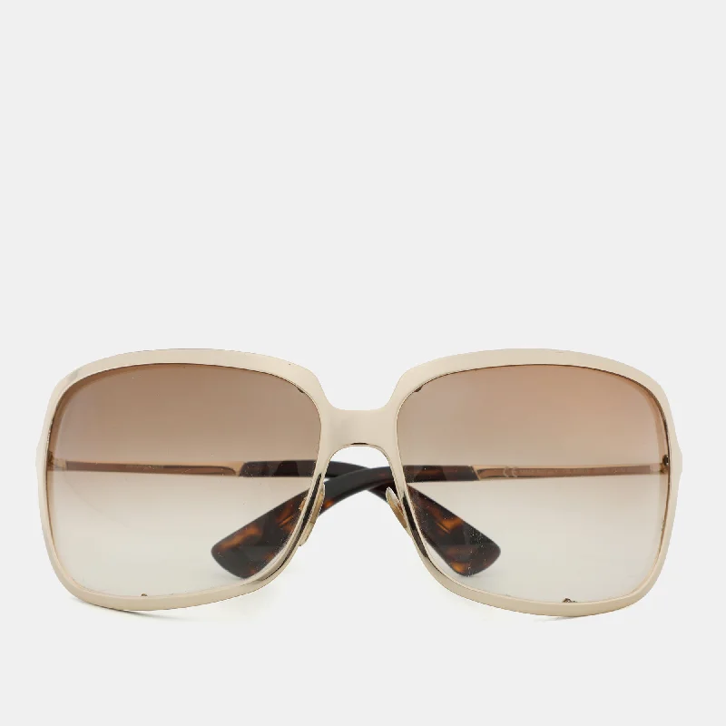 Yves Saint Laurent Gold/brown 6145/s Oversized Sunglasses